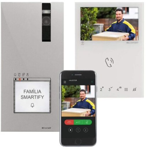 Comelit Kit Videoporteiro Quadra 8451V com Monitor Wifi - CLKIT8451V