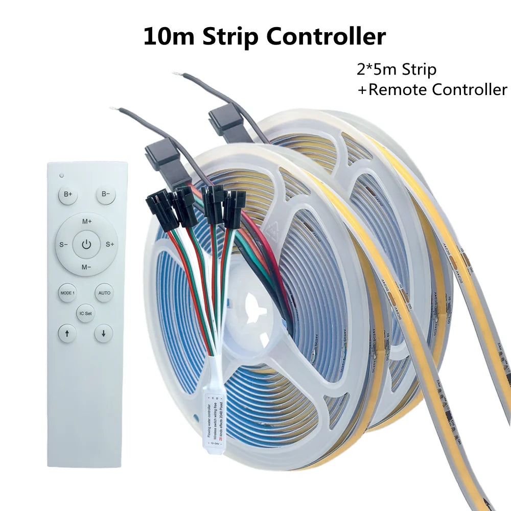 Fita de Led Endereçada, Controle Remoto Sem Fio, DC24V Conjunto Completo
