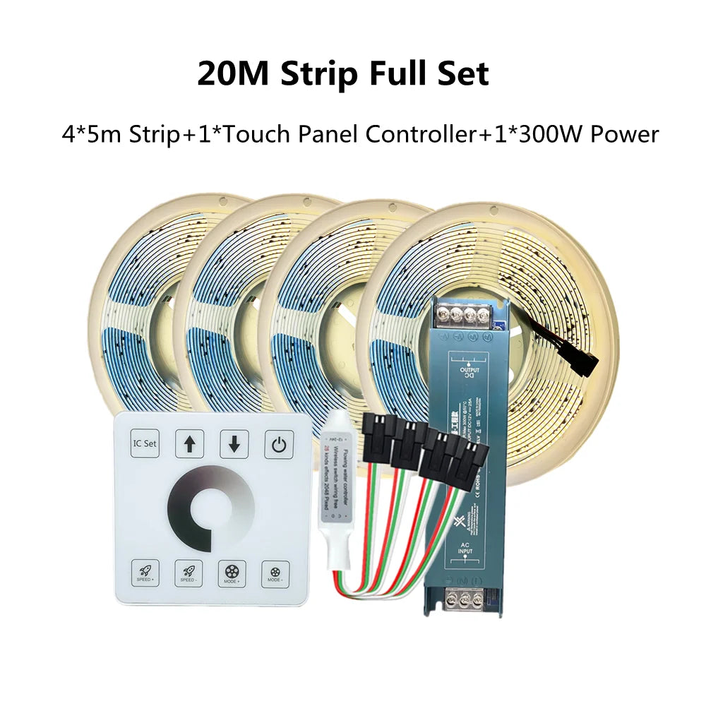 Fita de Led Endereçada Cob, Pixel Tape, 360LEDs, Power DC24V,