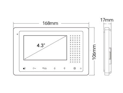 KIT230 - Monitor PRO50 + Posto externo Saliente