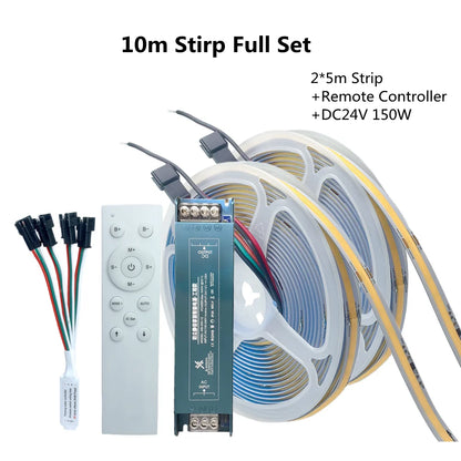 Fita de Led Endereçada, Controle Remoto Sem Fio, DC24V Conjunto Completo