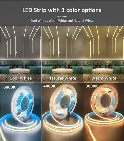 Fita de Led  Endereçada Cob, Pixel Tape, 360LEDs, Power DC24V,