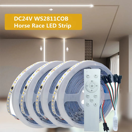 Fita de Led Endereçavel, lâmpada linear flexível, endereçável, DC24