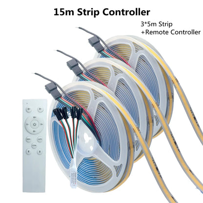 Fita de Led Endereçada, Controle Remoto Sem Fio, DC24V Conjunto Completo