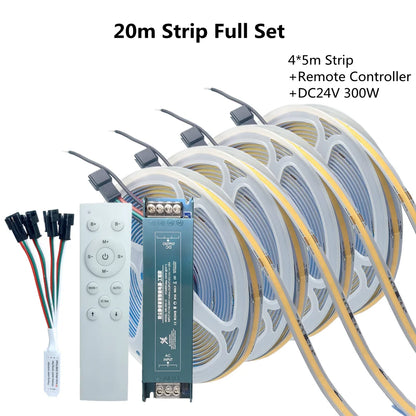 Fita de Led Endereçada, Controle Remoto Sem Fio, DC24V Conjunto Completo