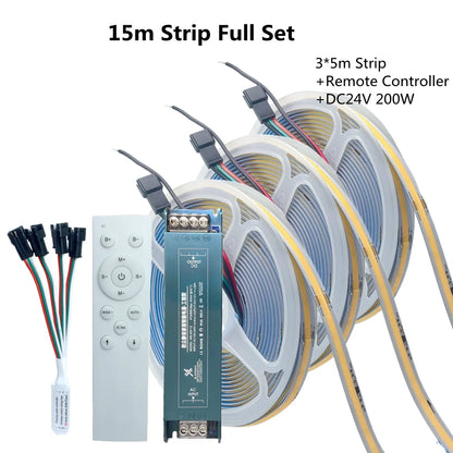 Fita de Led Endereçada, Controle Remoto Sem Fio, DC24V Conjunto Completo