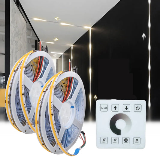 COB fita de Led, DC 24V, Fita flexível, com controlador Touch.